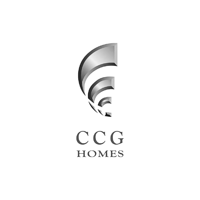 CCG homes logo in black & white.