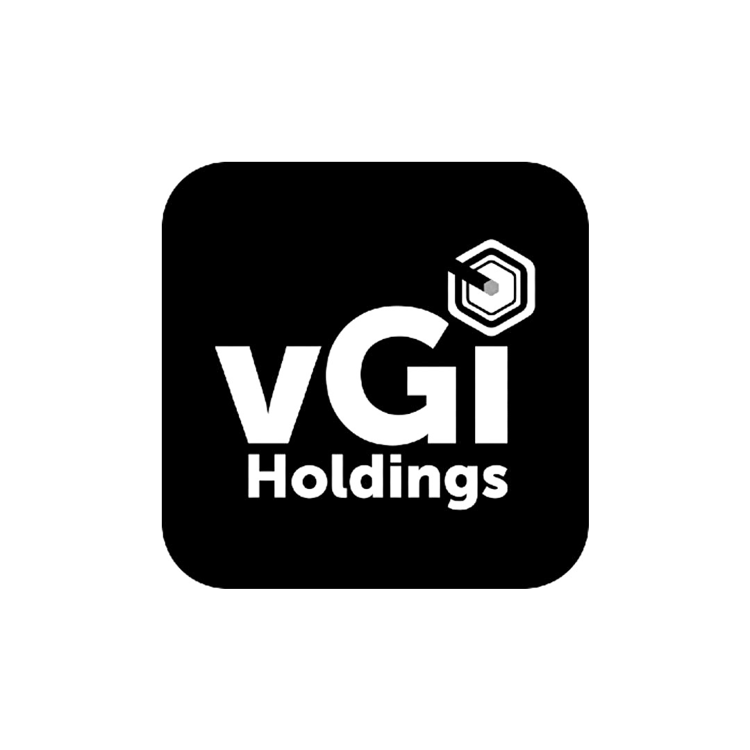 VGI holdings logo in black & White