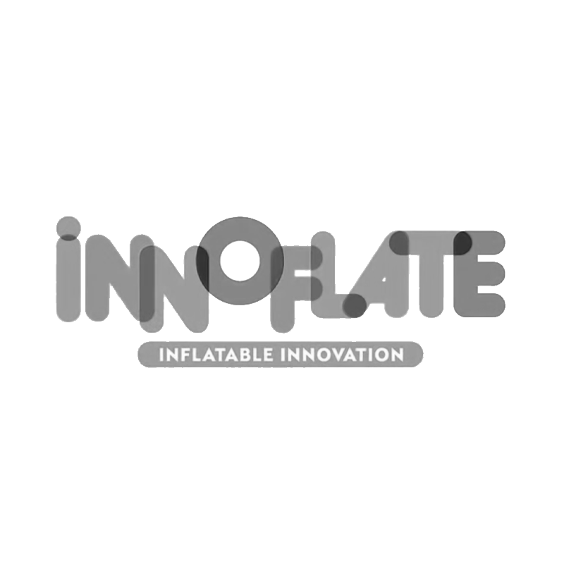 Innoflate logo in greyscale.
